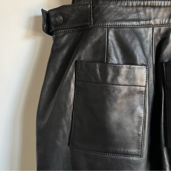 NEW Revolve LITA by Ciara Lambskin Leather Overalls in Black Size 24 $448 Retail - Picture 5 of 9